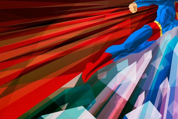 Digitale Kunst Superman Geometrie