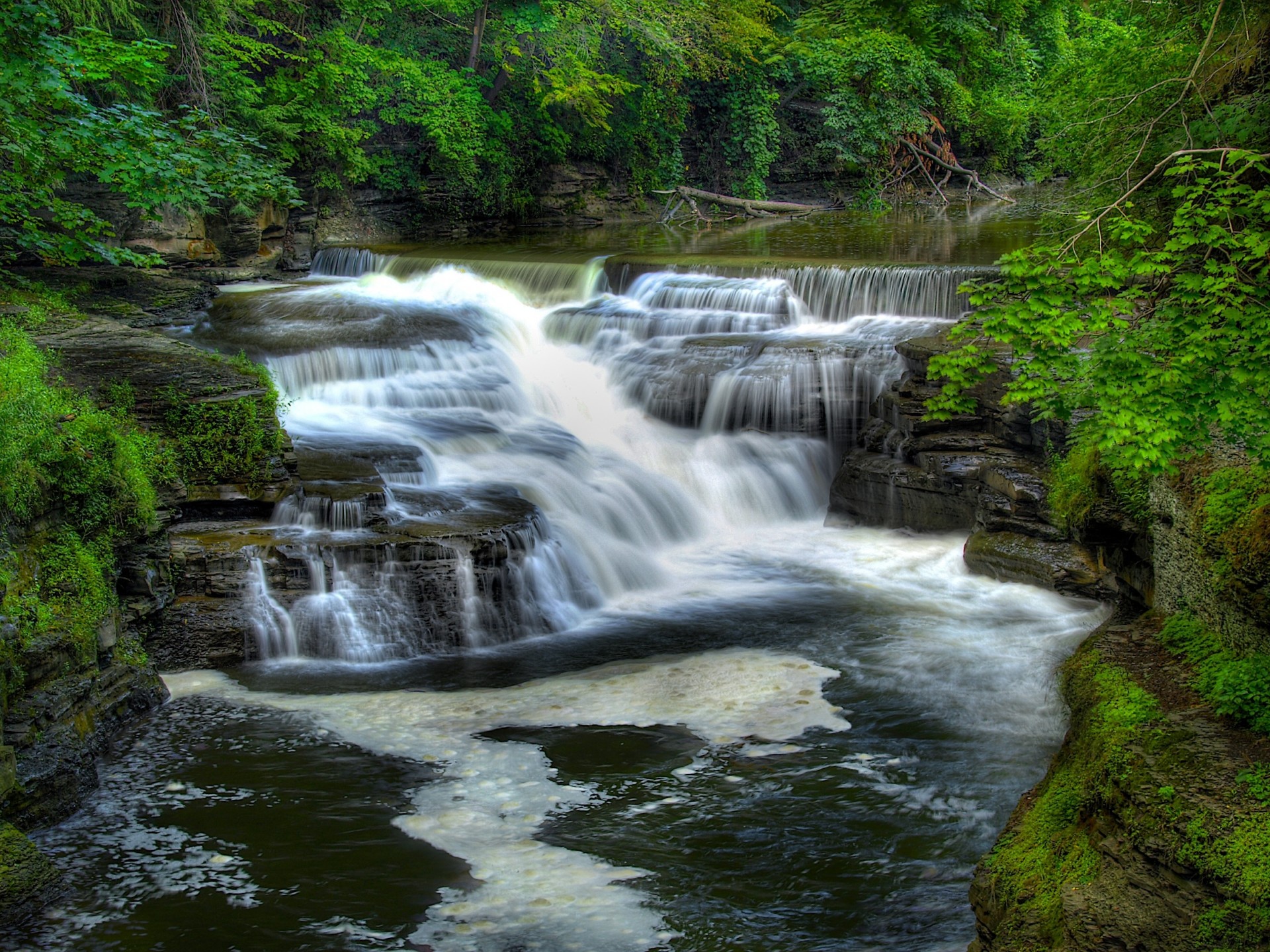 waterfall river nature