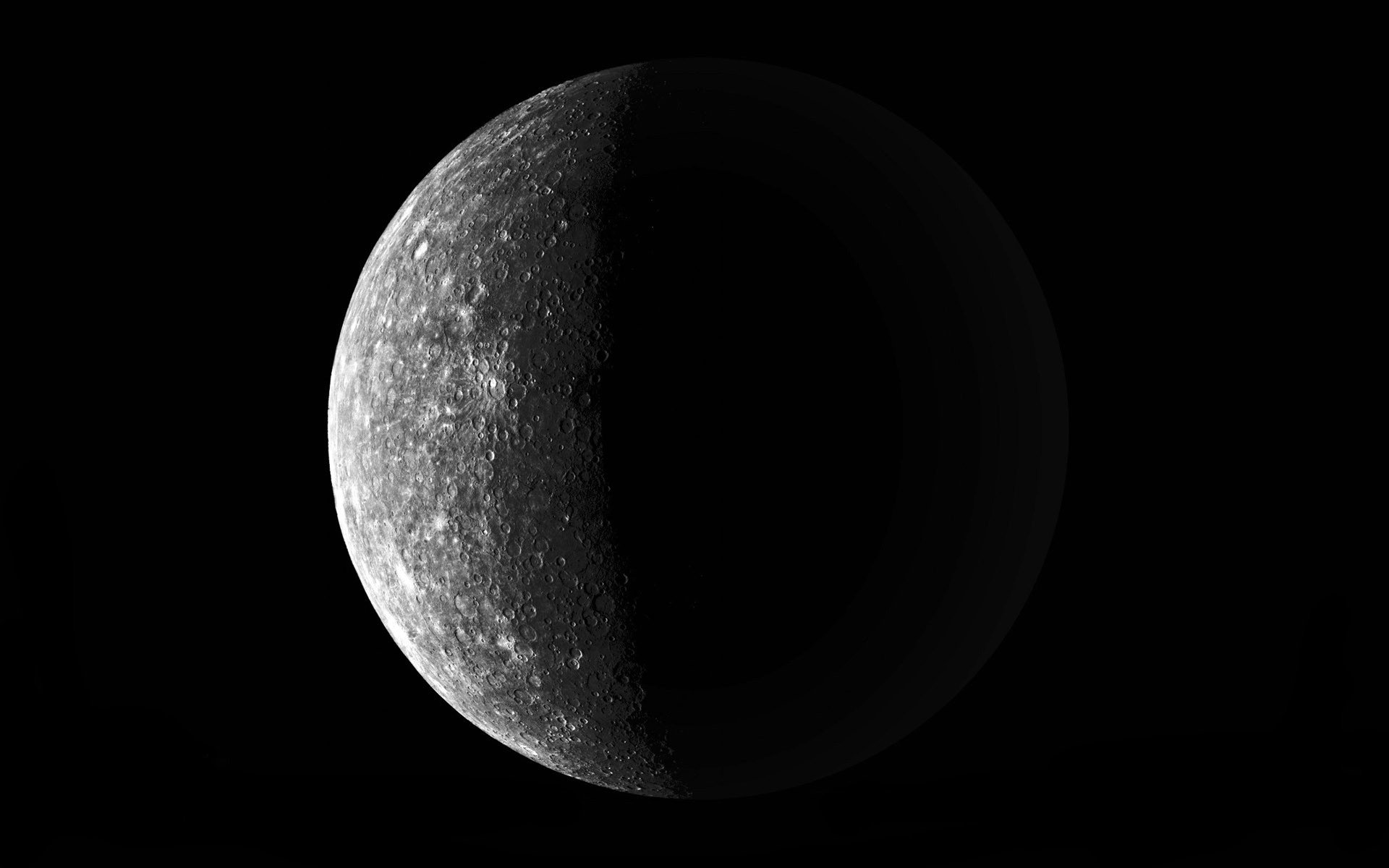 luna negro cráteres