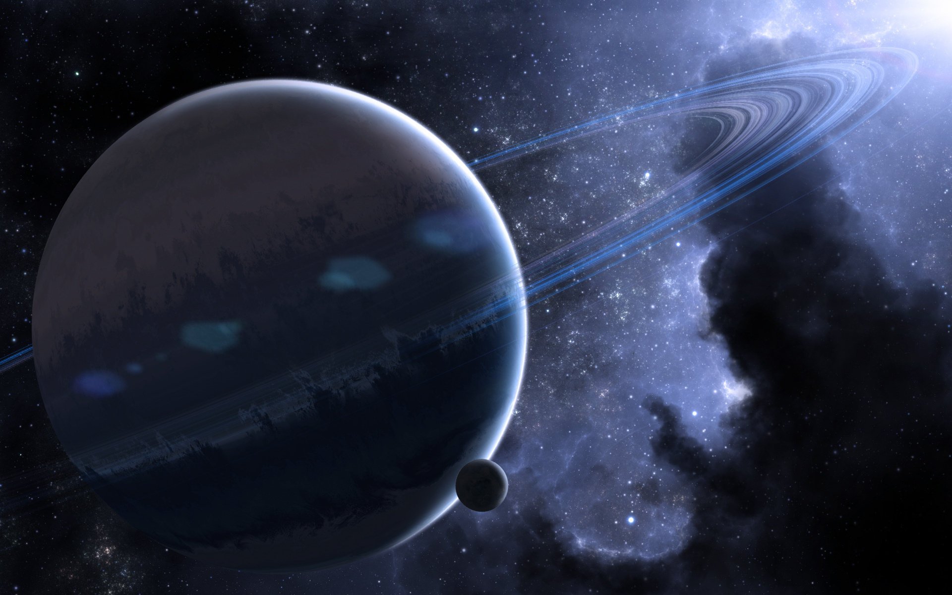 cosmos planet rings space planets nebula