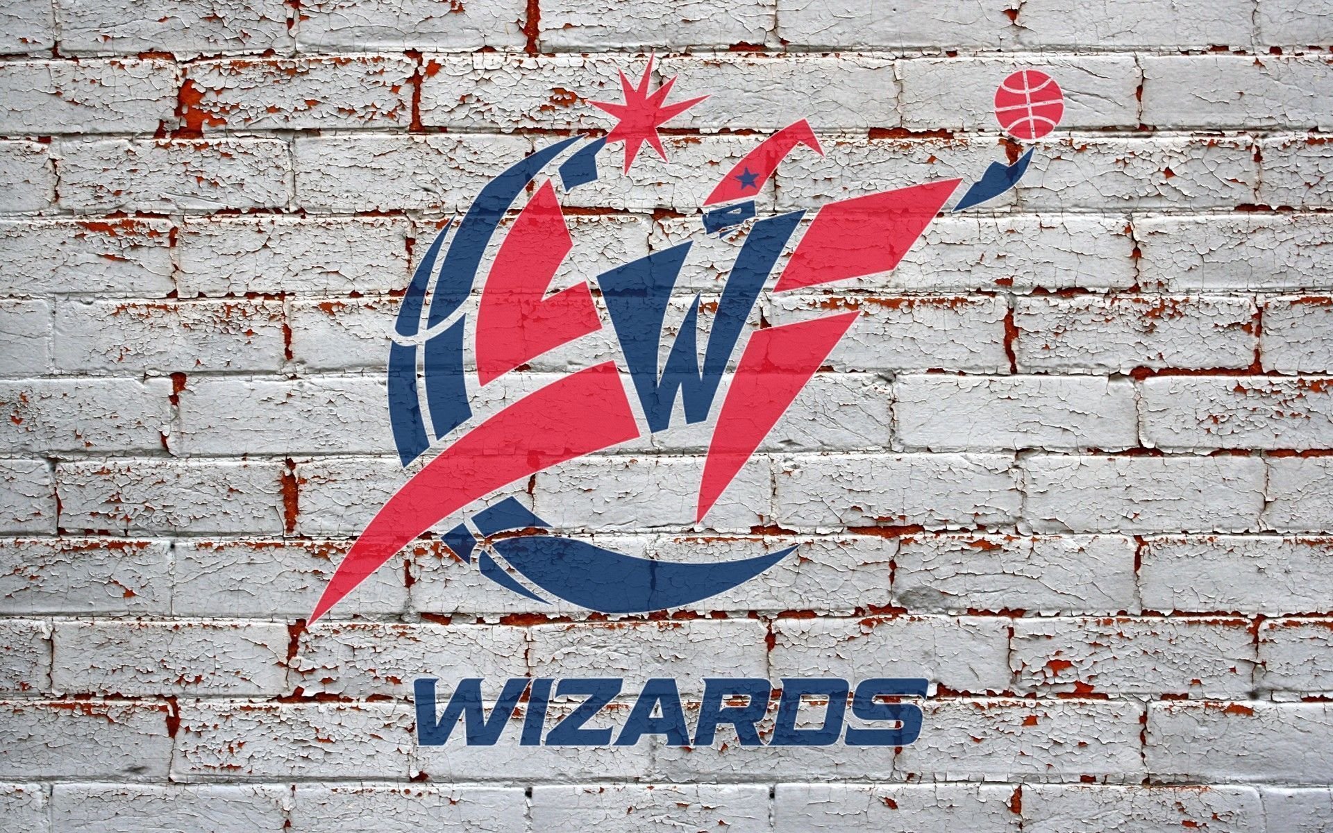 baloncesto nba washington wizards logotipo pared