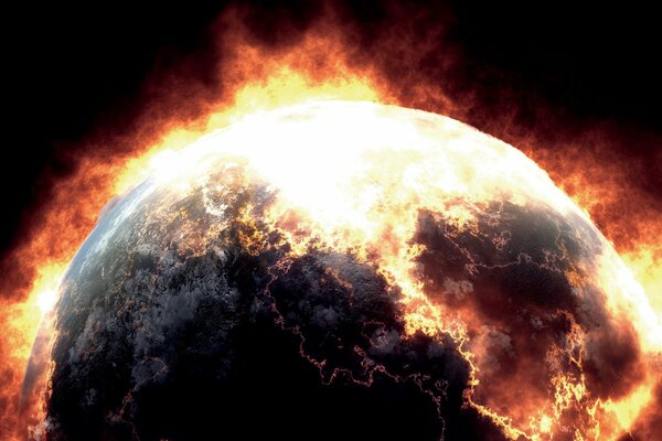 There is a catastrophic event in space, the explosion of a planet