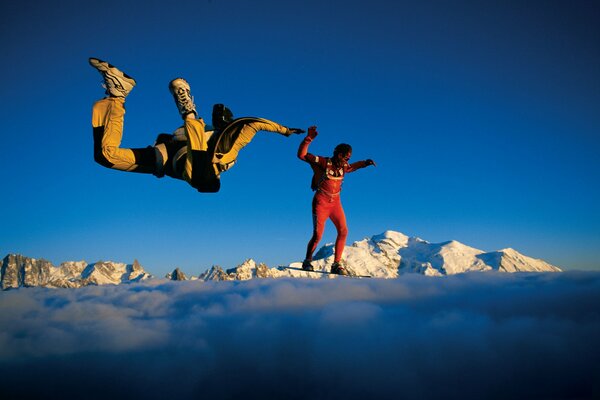 Deportes extremos salto con polvo