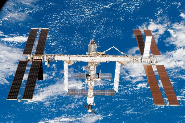 Space station in Earth orbit