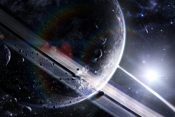 Bella immagine dello spazio e dei pianeti