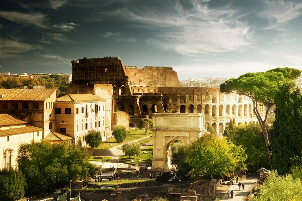 The ancient architecture of the Italian city