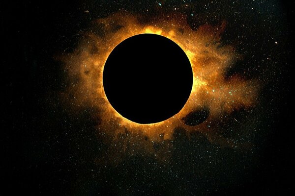 Imagen de un Eclipse solar en el espacio