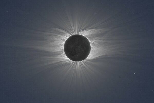 Amazing distortion of space by an eclipse