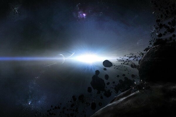 Les astéroïdes marchent sur la galaxie