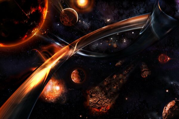 Meteoric destruction of the planetary system