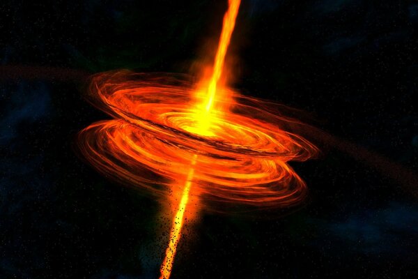 The birth of a star in space by a spiral