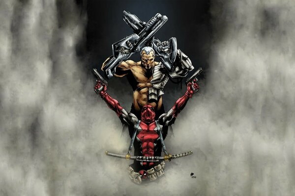 Komiksy Deadpool i superbohater we mgle