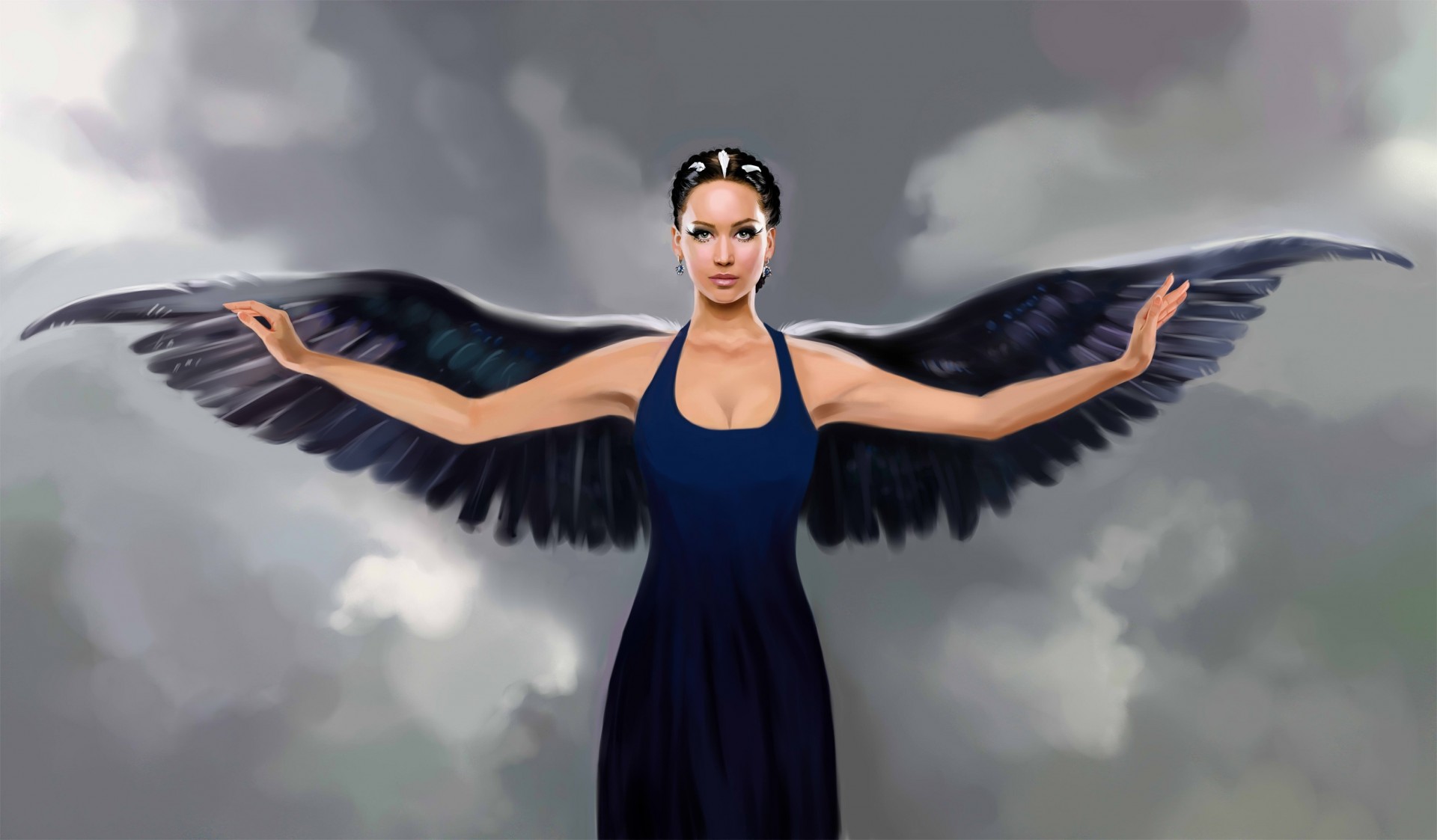 fiction art angel girl