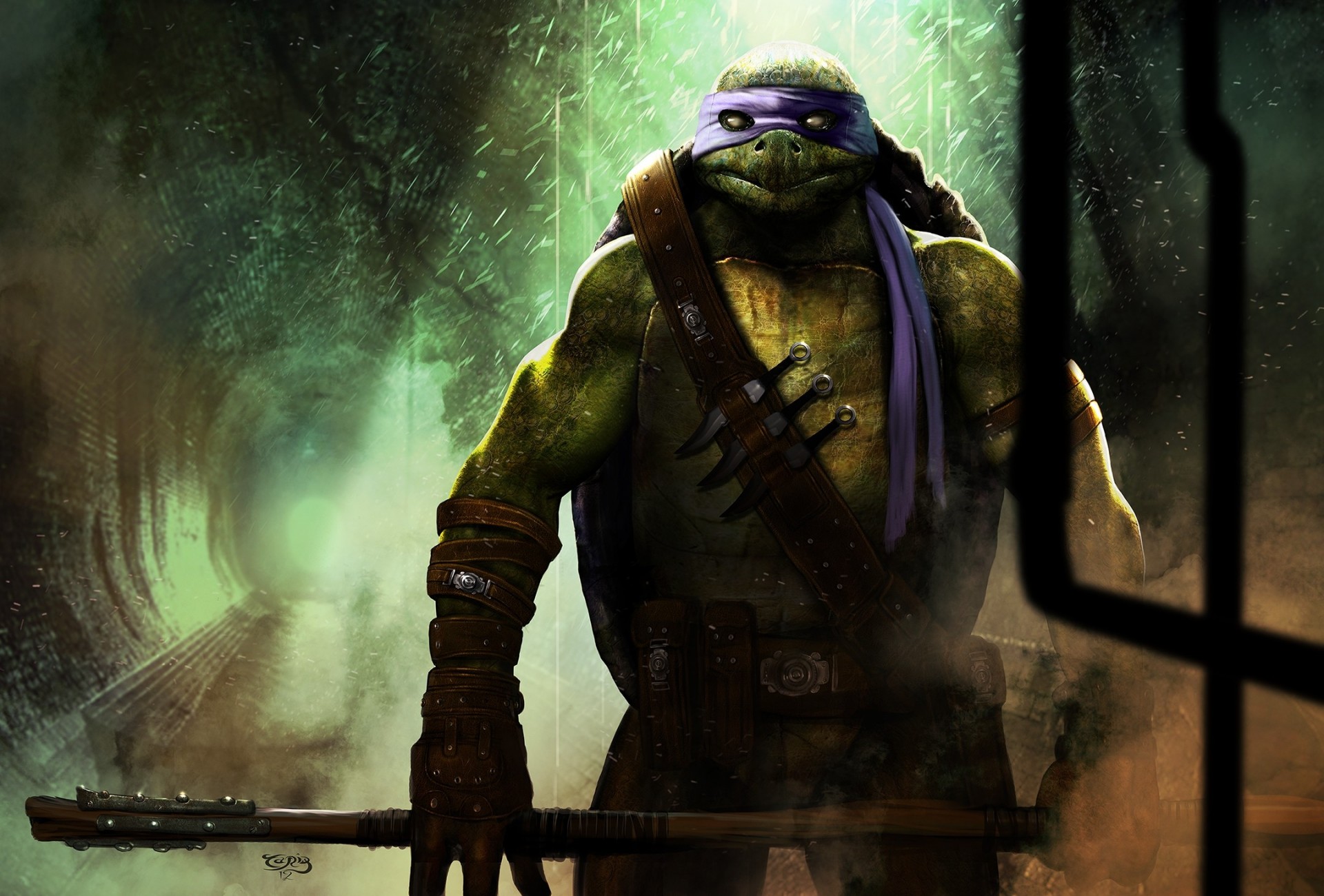 arte donatello teenage mutant ninja turtles alcantarillado rafael varita