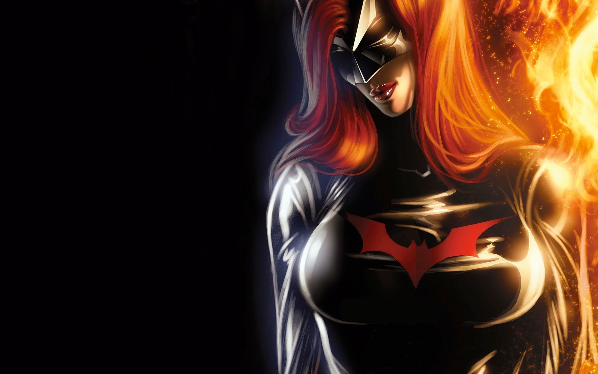 emblem mark breasts batwoman red hero