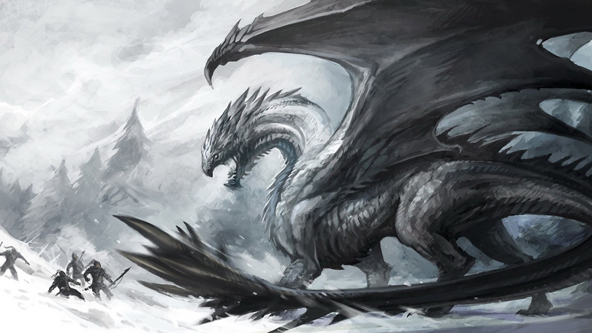 dragon next snow battle people