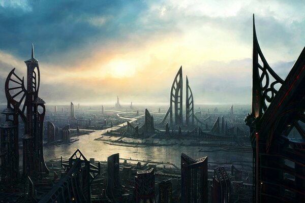 Image of a city, another world