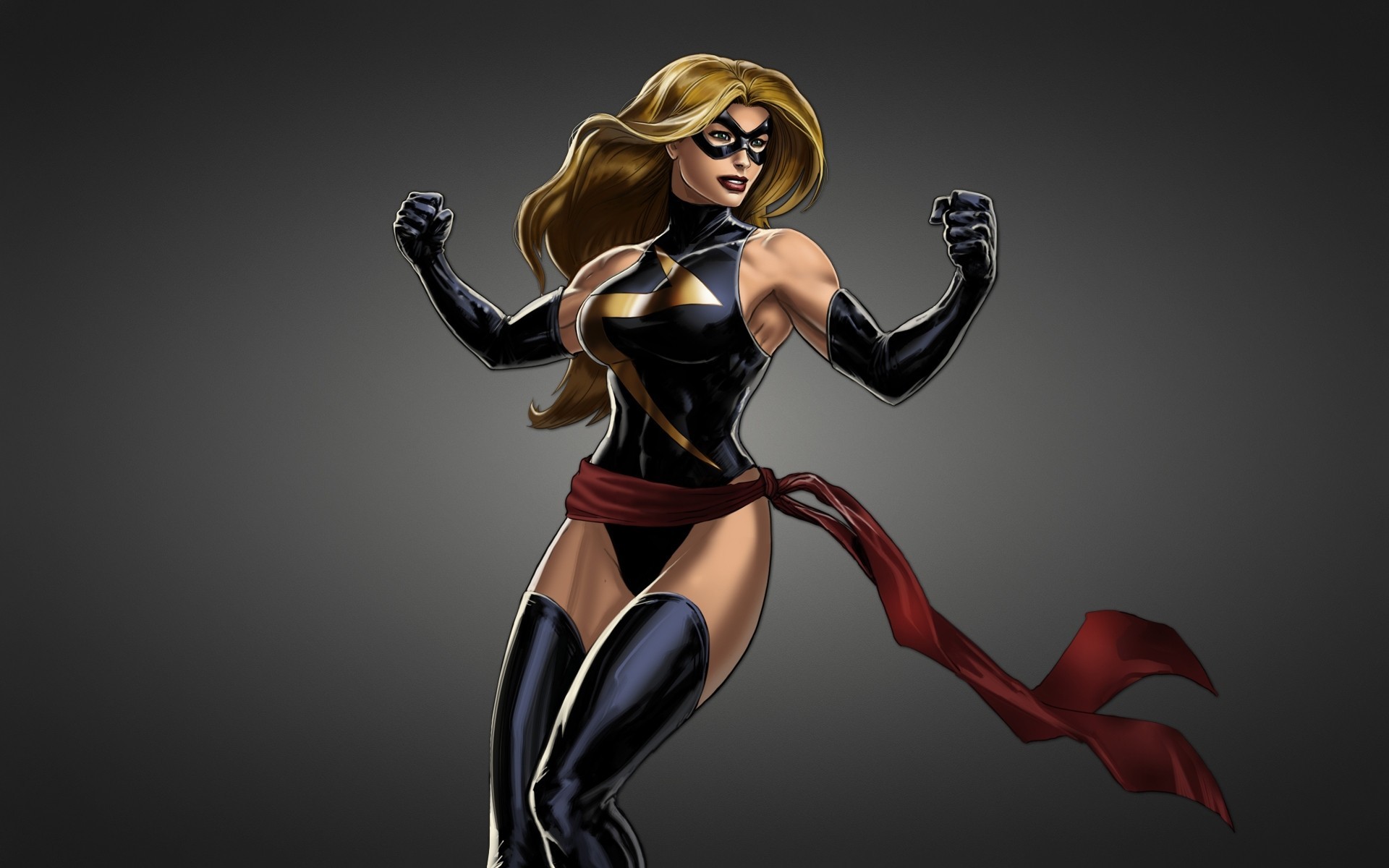 fille fond noir bande dessinée miss marvel masque