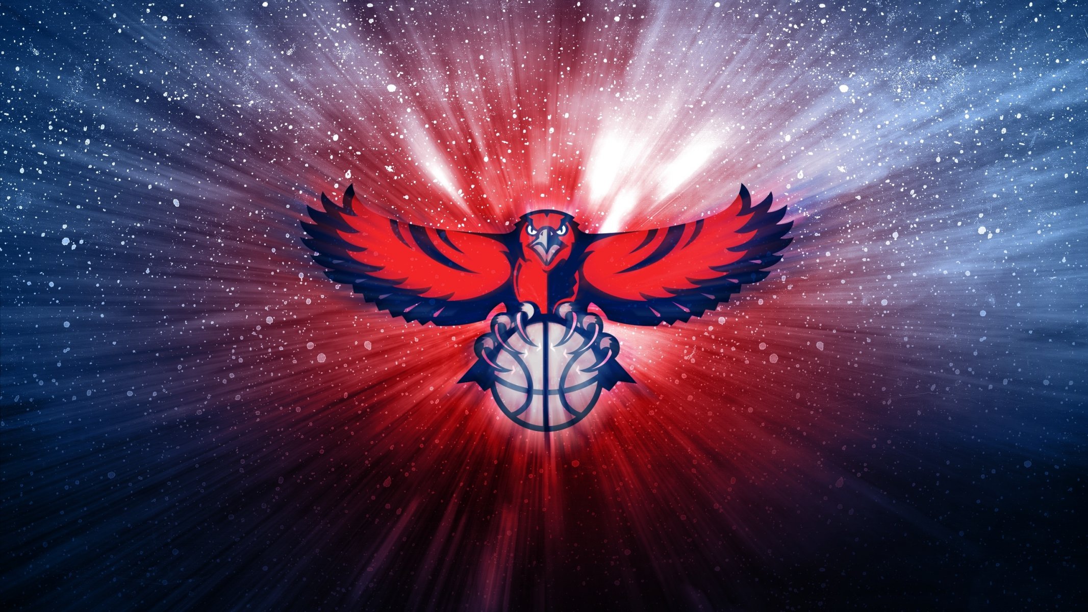 atlanta hawks nba. logo basketball hawks ball background