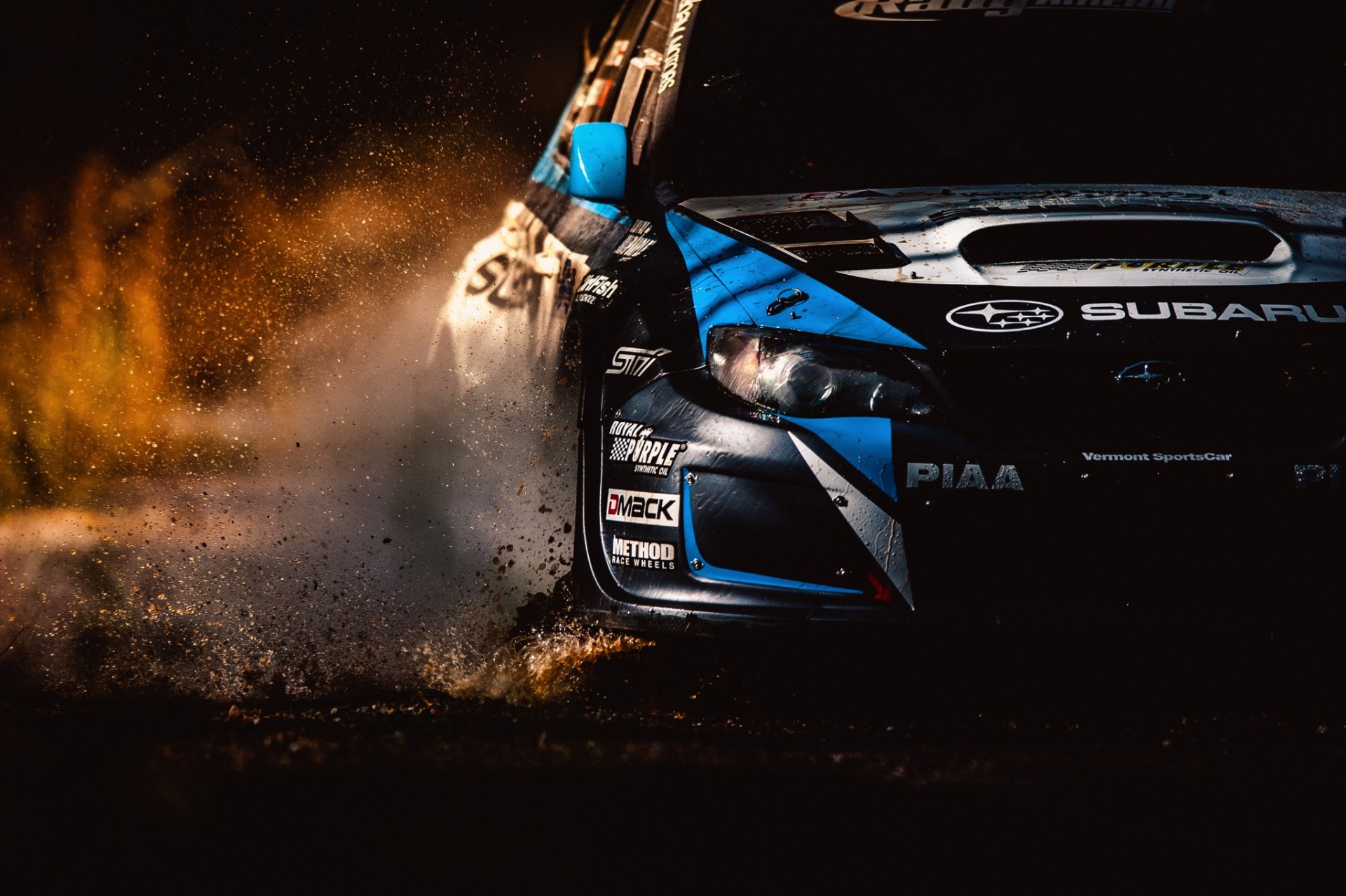 rally america samochód subaru sti dirt