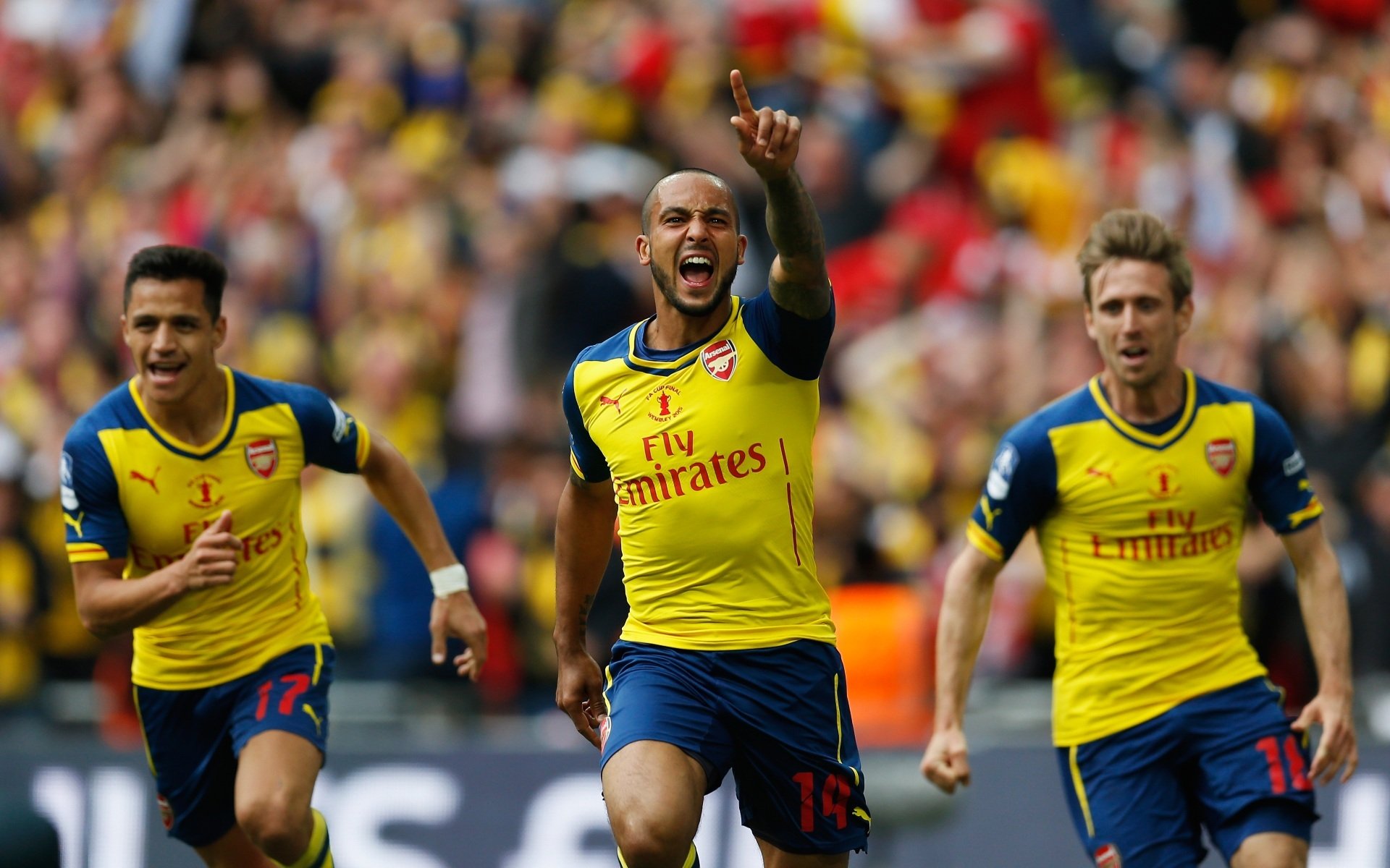 arsenal football club gunners fa cup 2015 victoire theo walcott fond