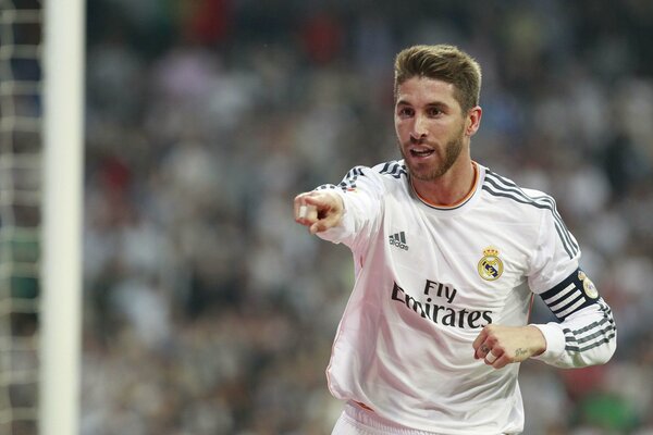 Real Madrid Sergio on the pitch