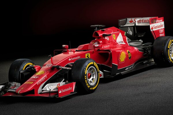 A racing car. Ferrari. Formula 1