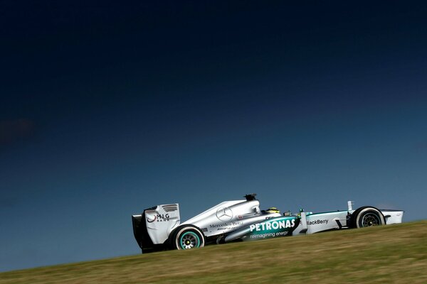 Fórmula de nico Rosberg. Coche de carreras