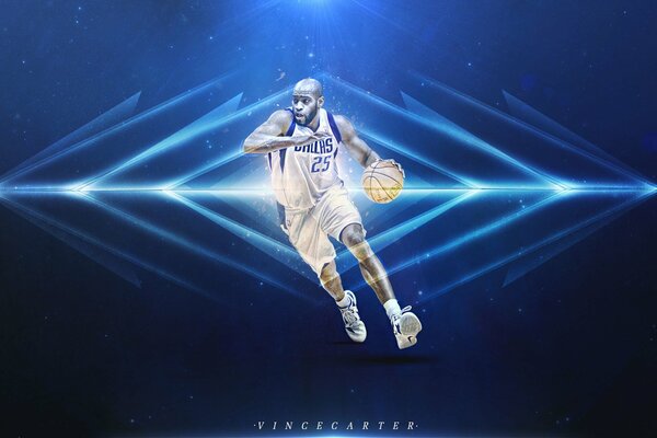 Vince carter des Mavericks de Dallas lance le ballon