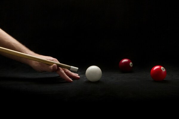 Fonds d écran boules, queue, billard sur le bureau