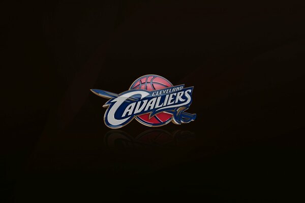 Basketball logo on the background of the ball