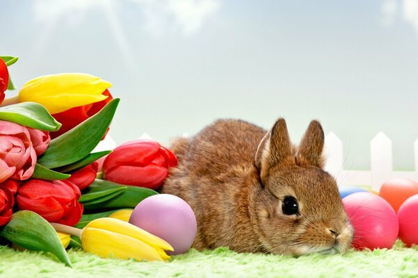 Foto al estilo de las vacaciones de Pascua