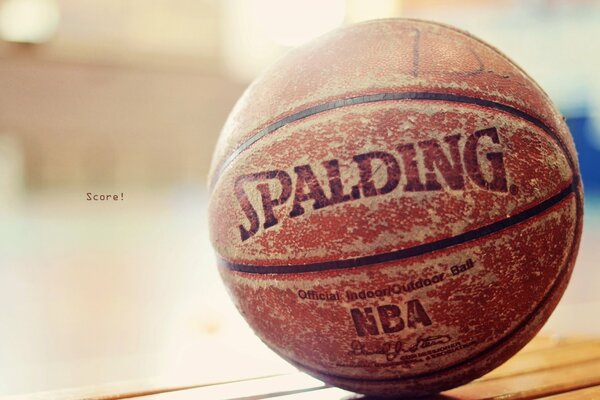 Pallone da basket su sfondo macro