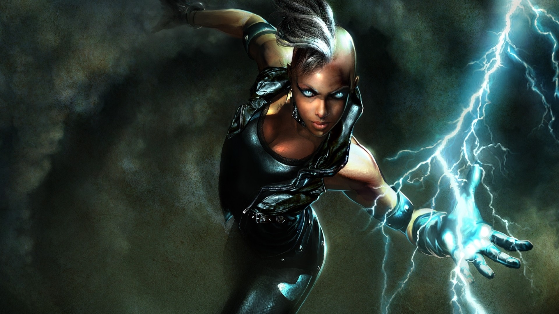 warrior lightning girl aggression