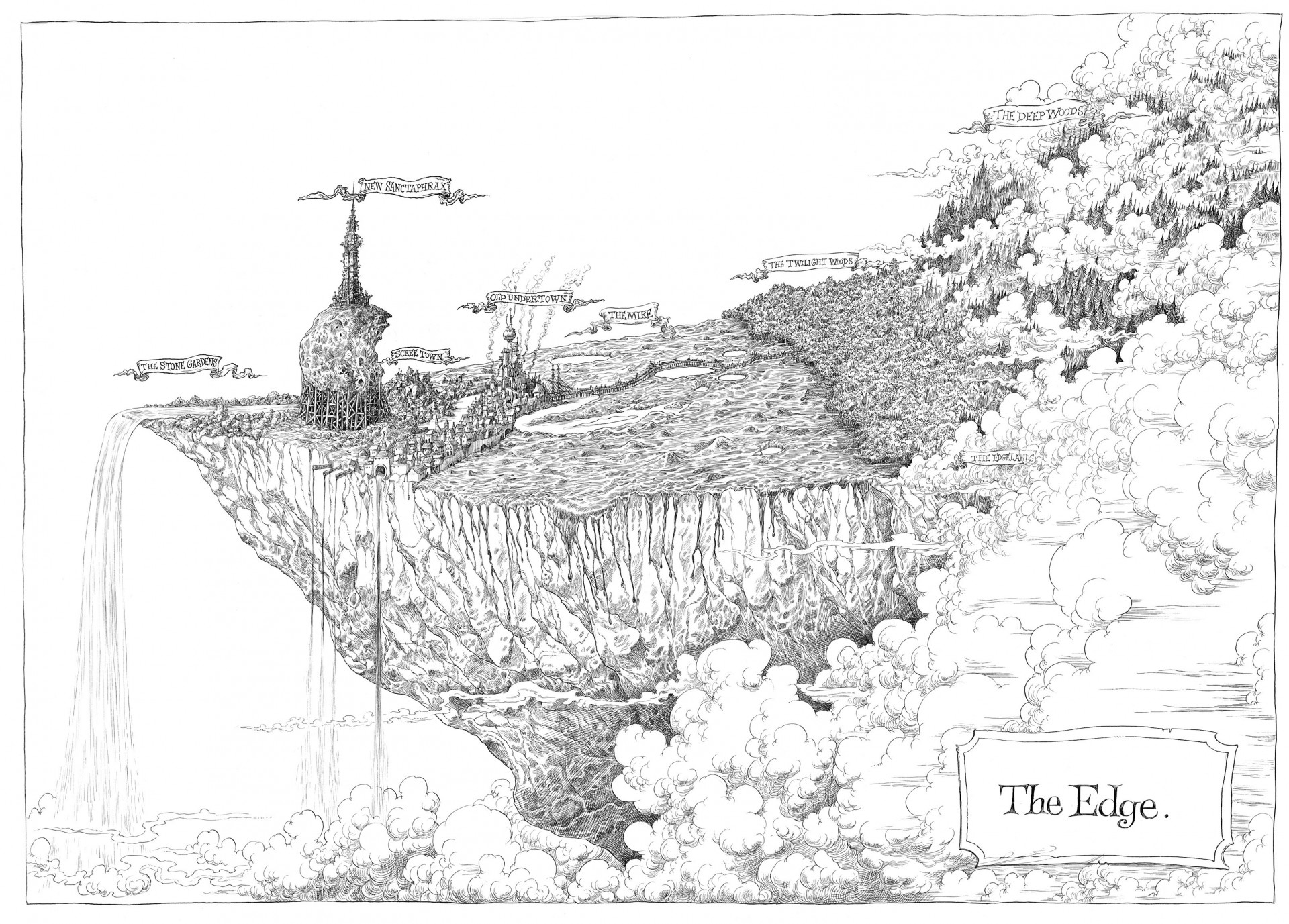 fentazi bordo città disegno