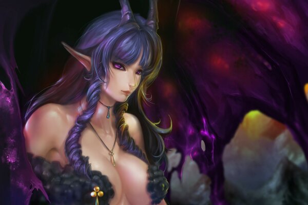 Image demi-Nue fille Elf