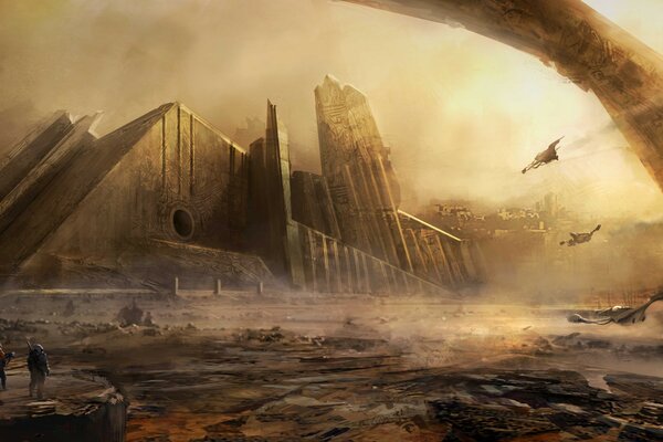 La ciudad de piedra en ruinas del futuro