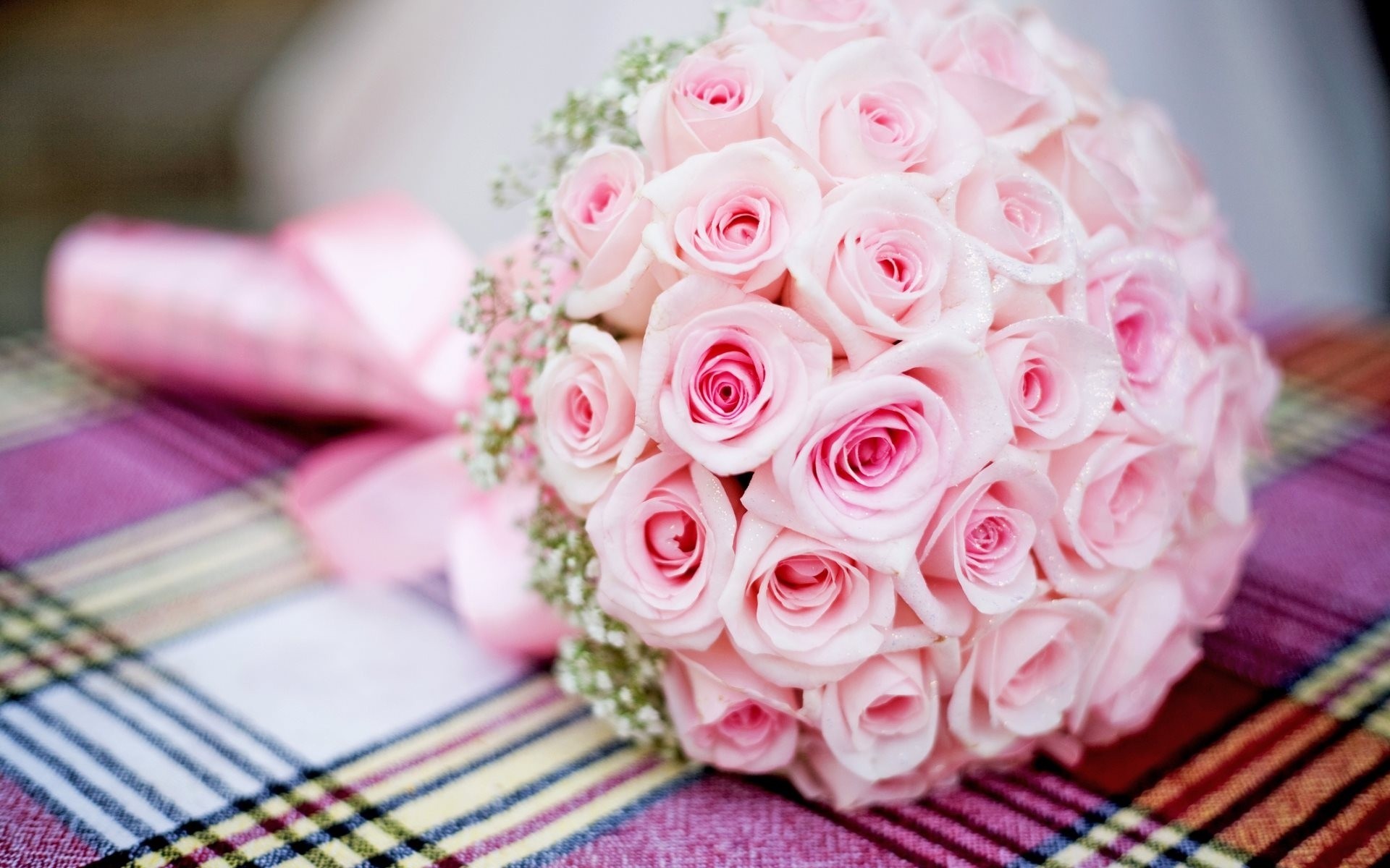 bridal bouquet pink rose