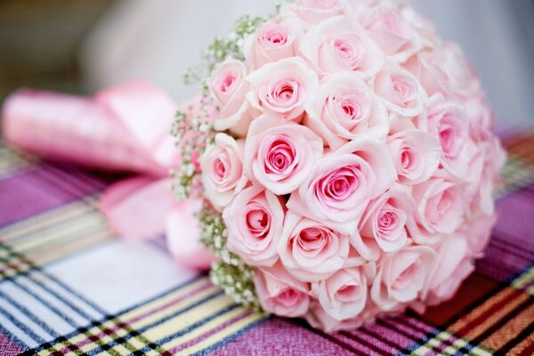 Wedding bouquet of roses for the bride