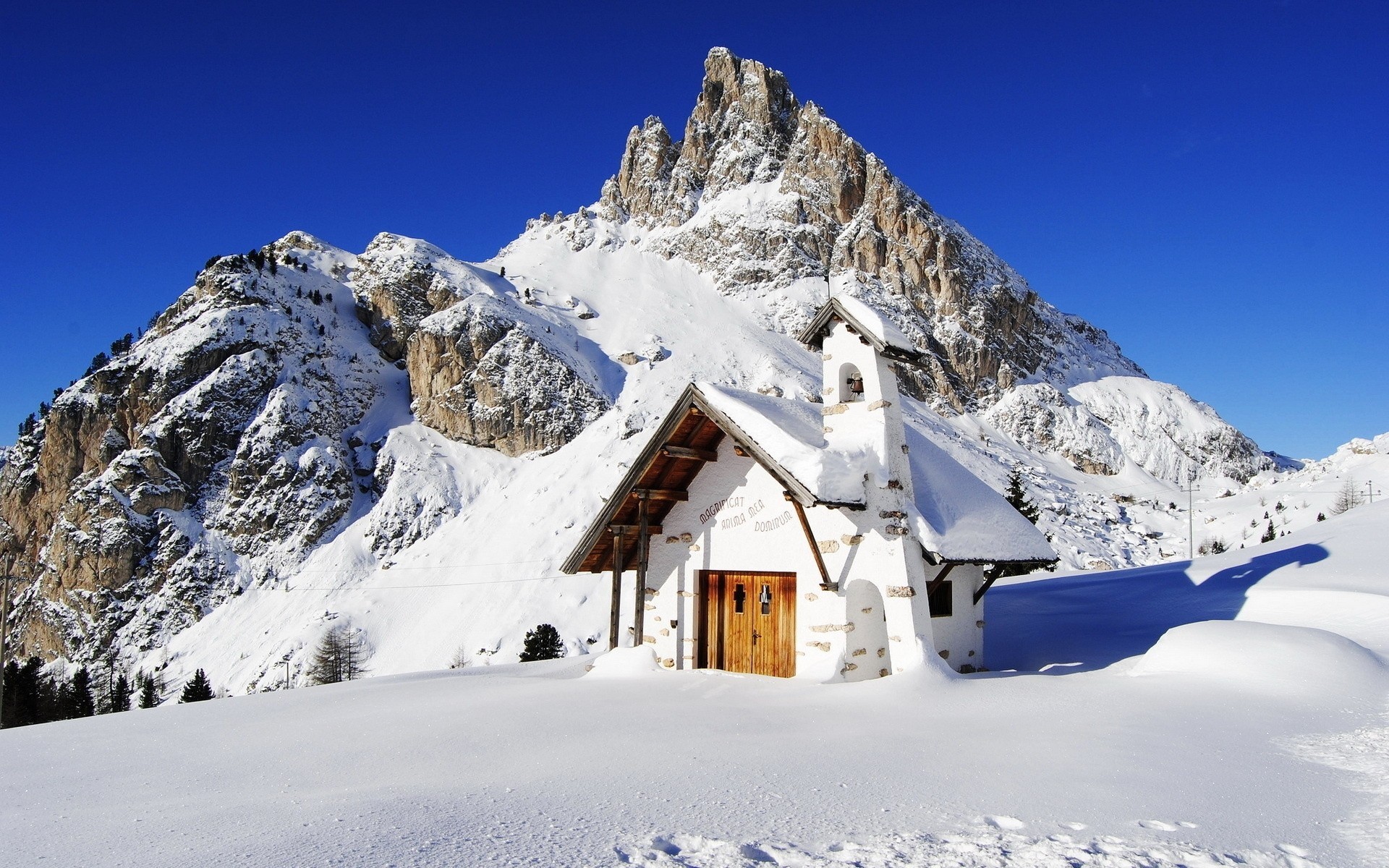 berg himmel schnee haus drifts winter