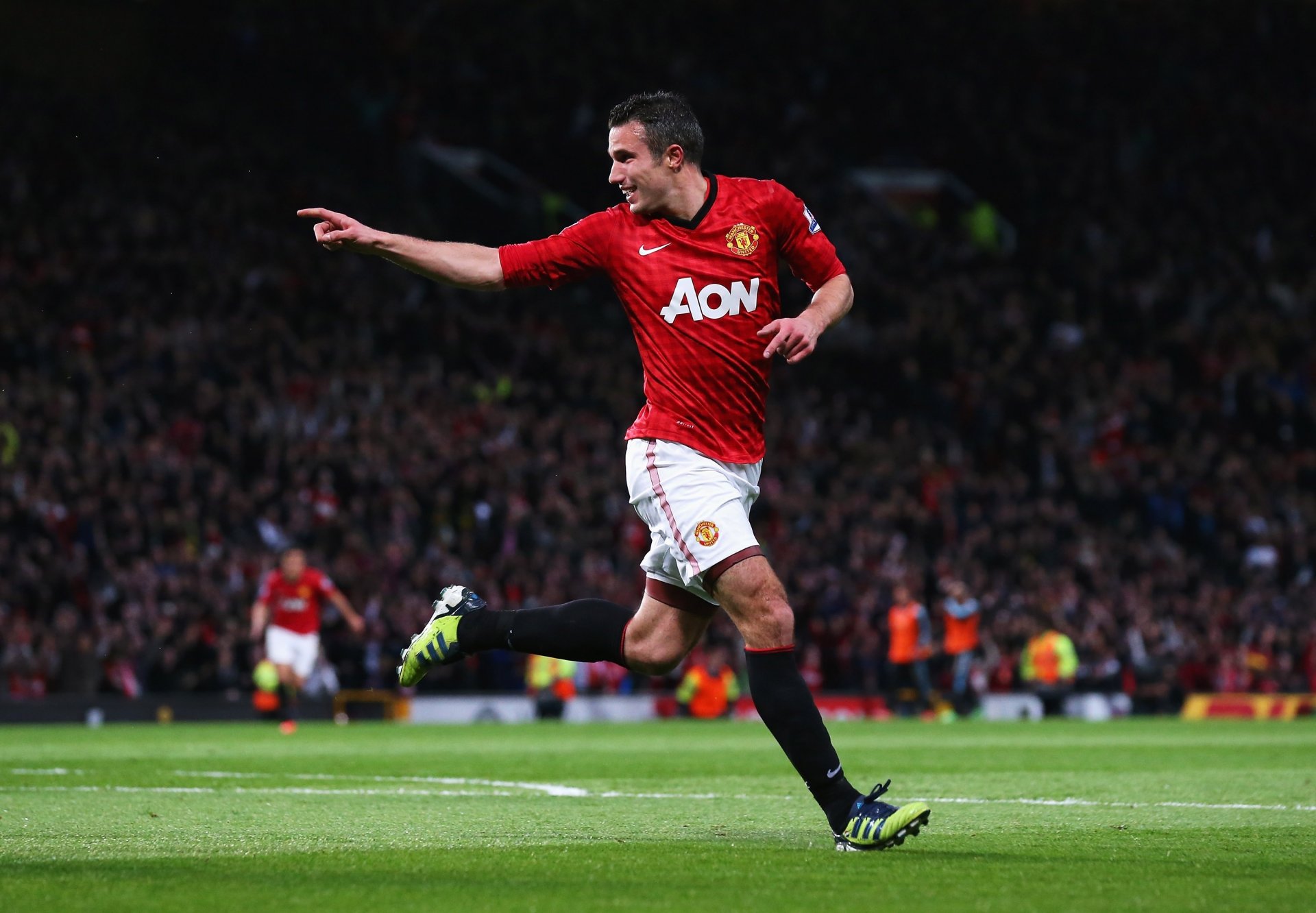 robin van persie manchester united old trafford théâtre de rêve but footballeur sport football fotball