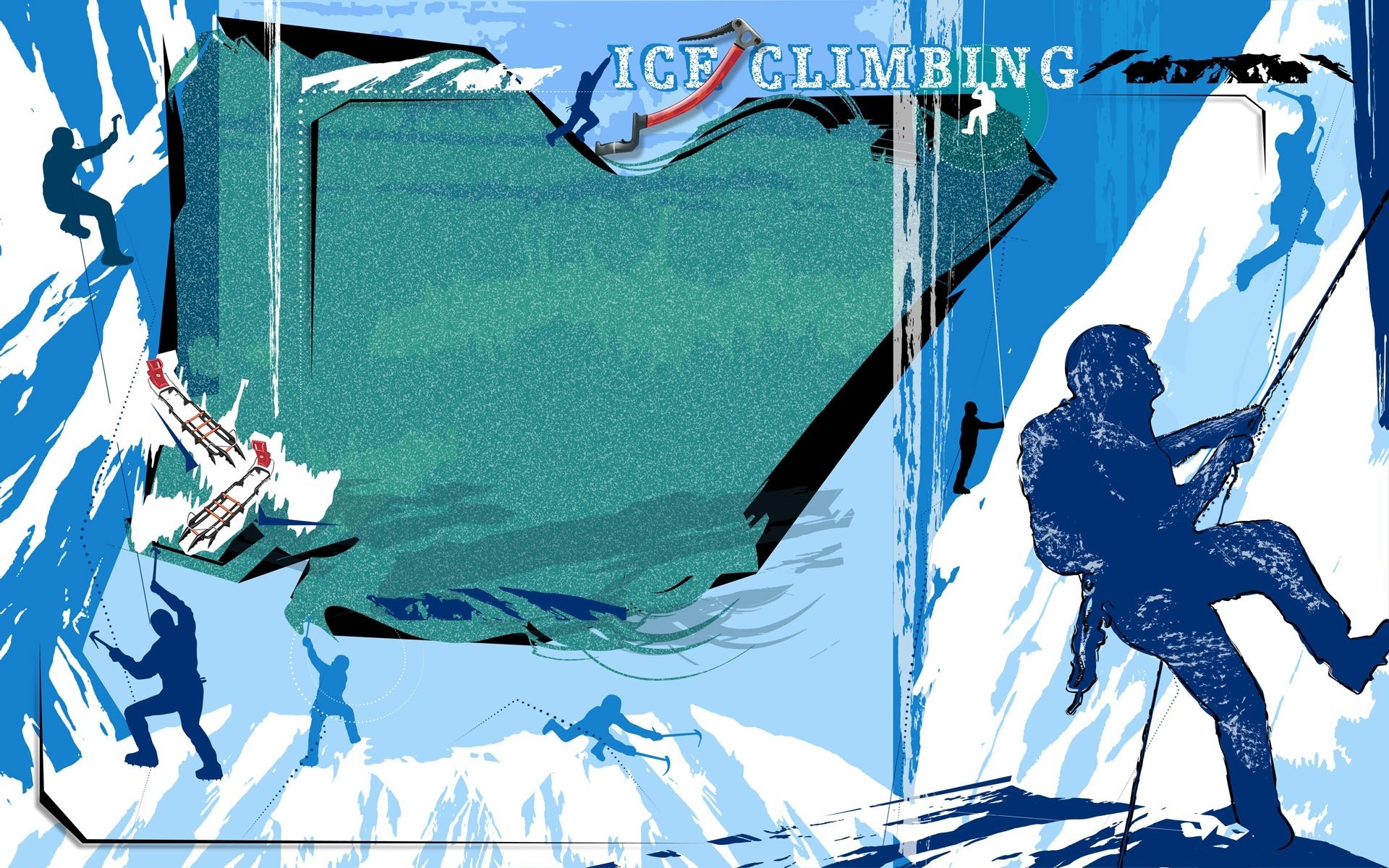 ice climbing wallpaper silhouette mountaineering abstraction mountains ice snow climbing vector