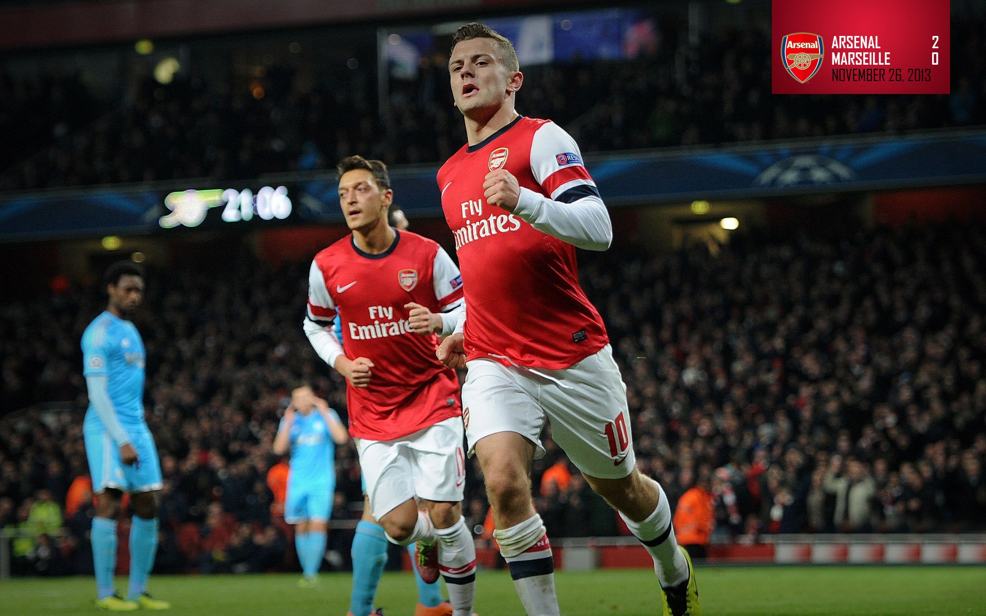 arsenal club de fútbol gunners jack wilshire mesut ozil jugadores fondo