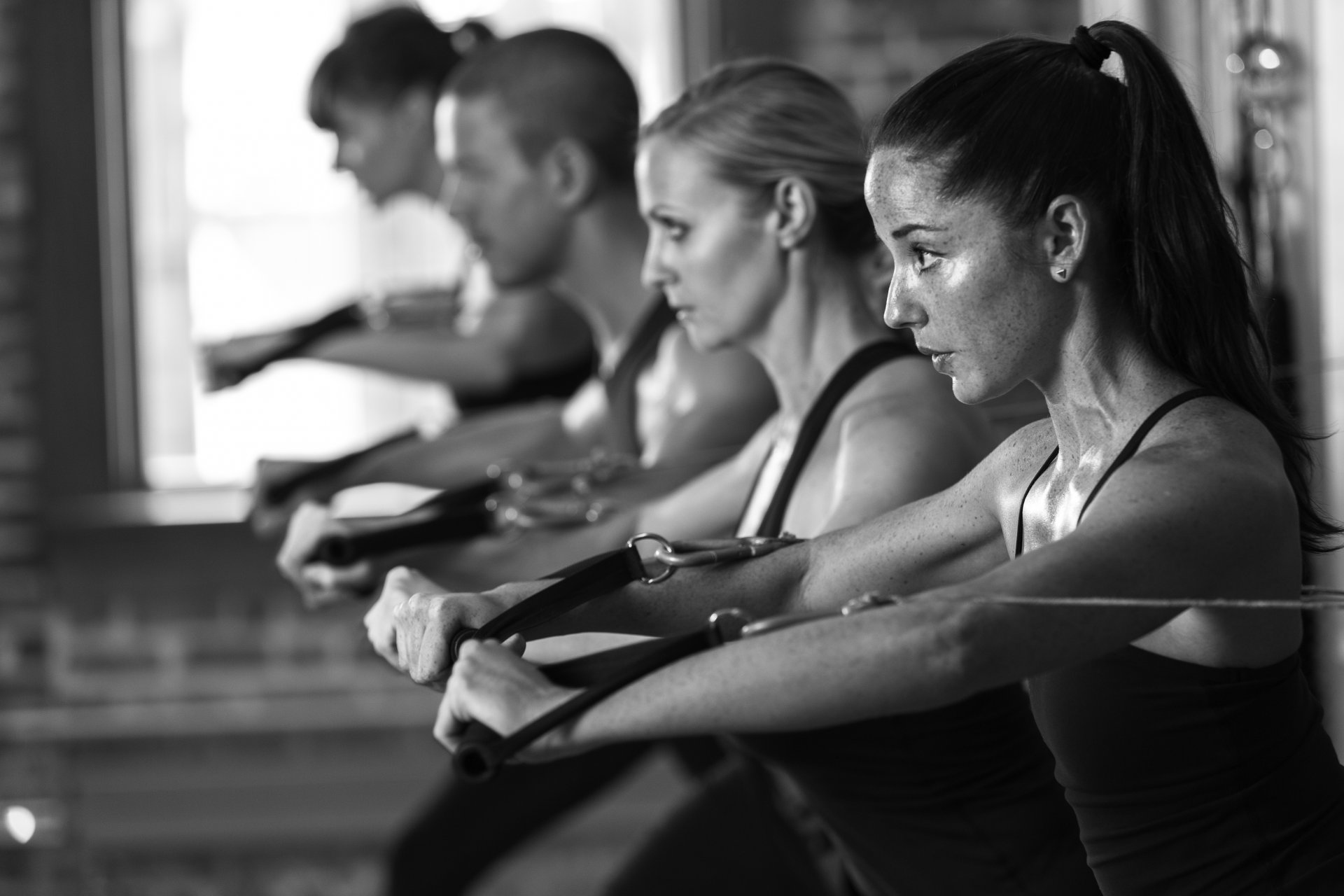 fitness lezioni di ginnastica bianco e nero