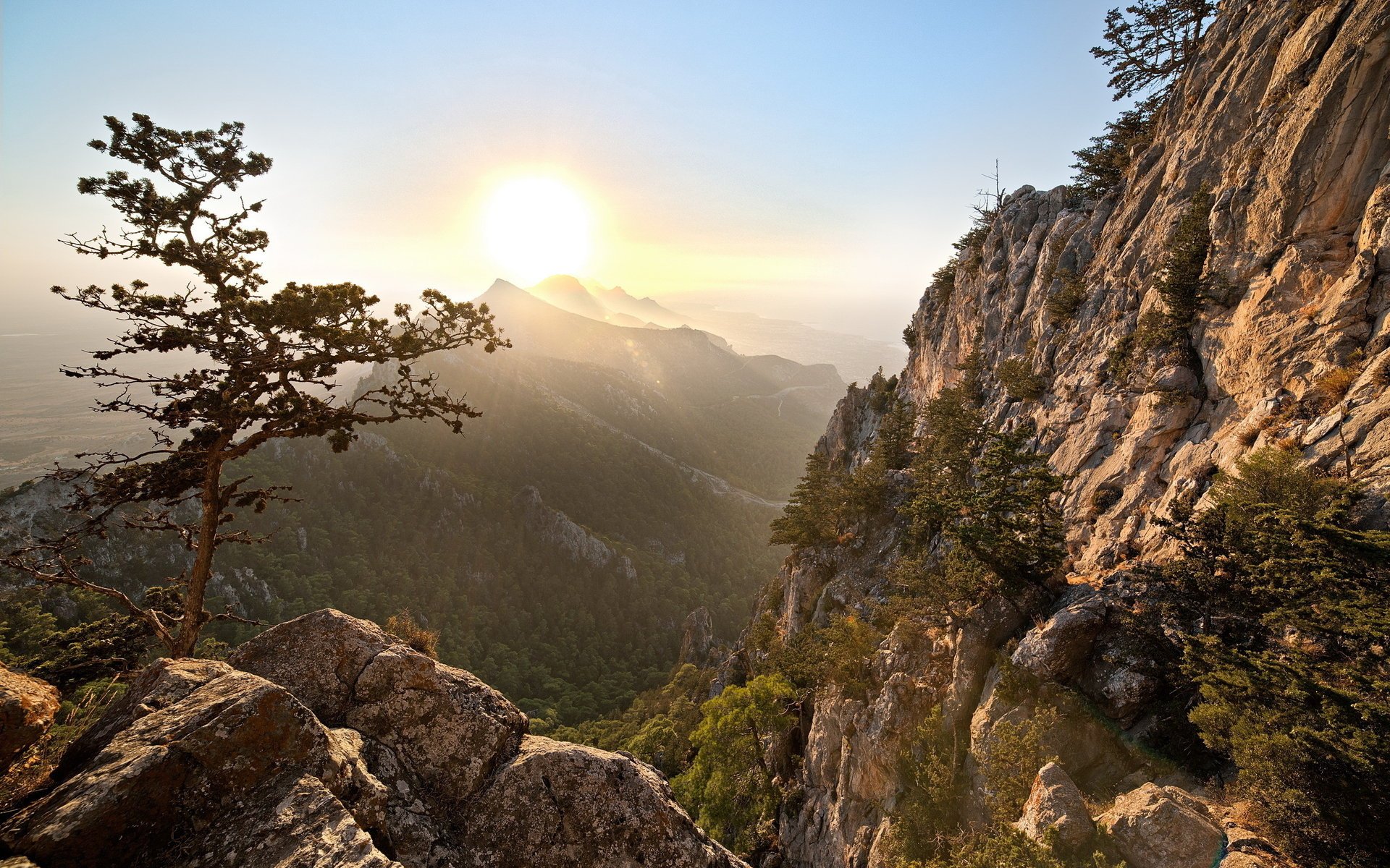 montañas árbol paisaje cielo