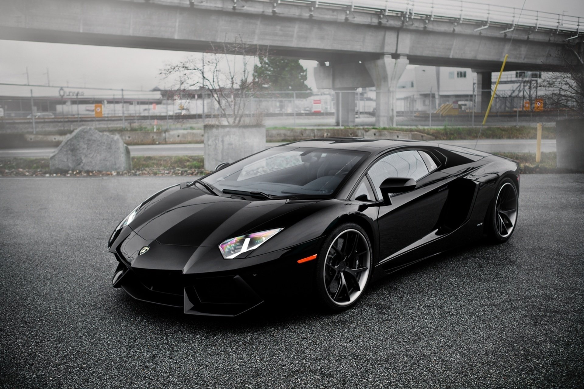 lambo pur 4our depth parking aventador black