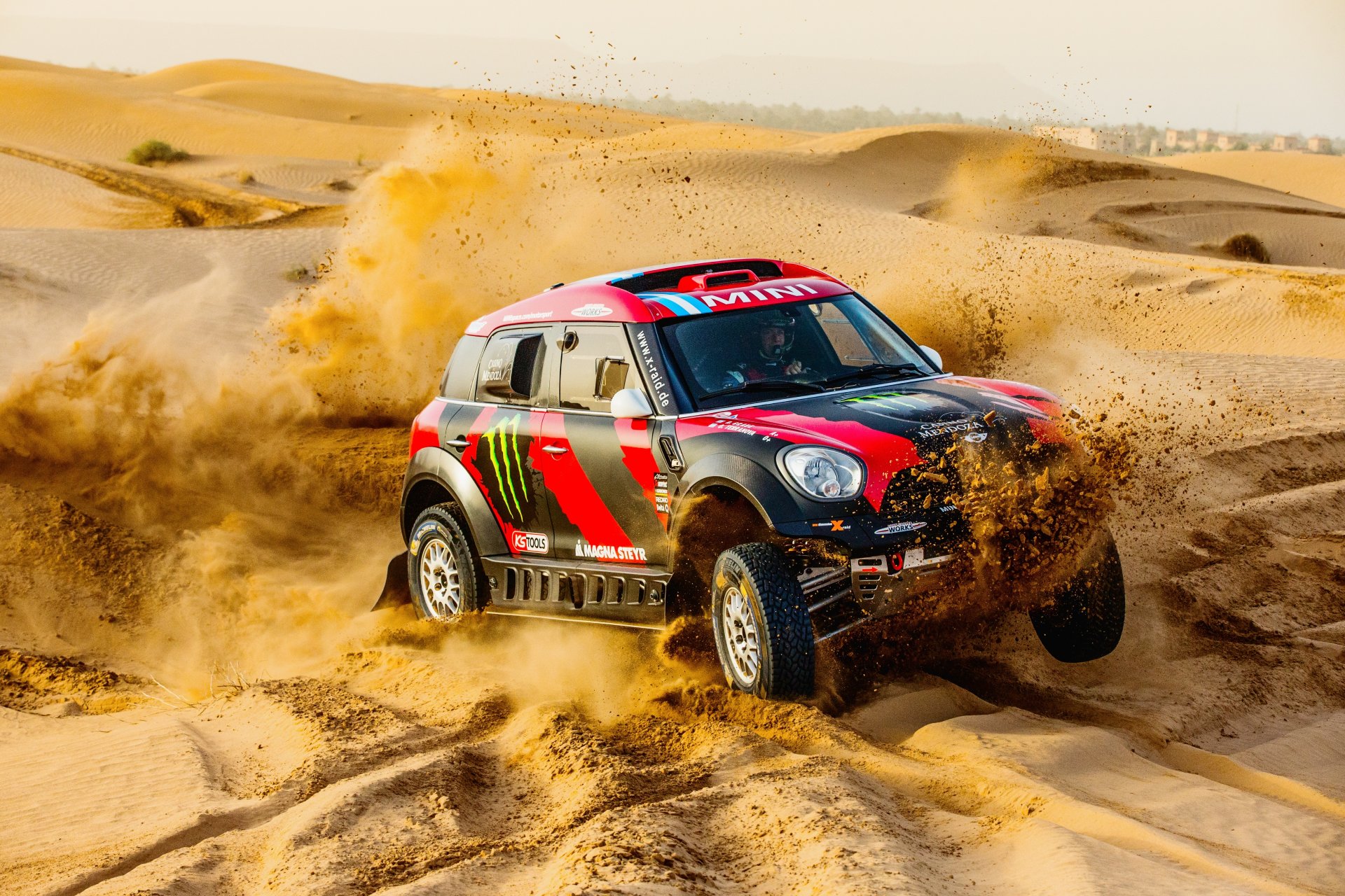 mini dakar race sand desert suv sports hq wallpaper