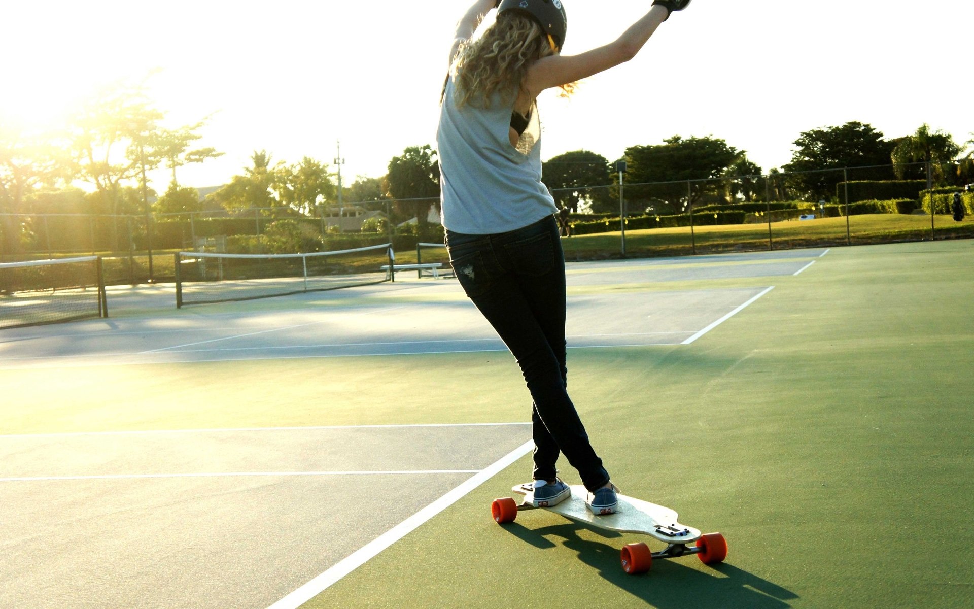 court fille longboard sport photo