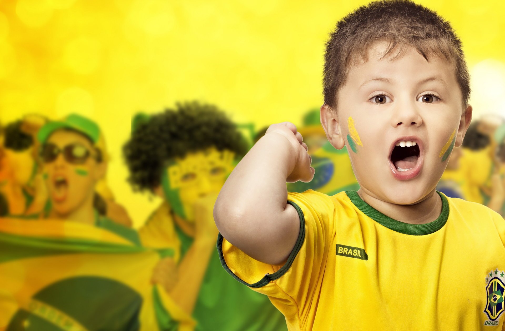 brasil fifa fútbol animadora niño