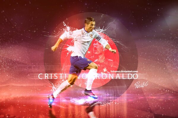 Art avec le footballeur Cristiano Ronaldo